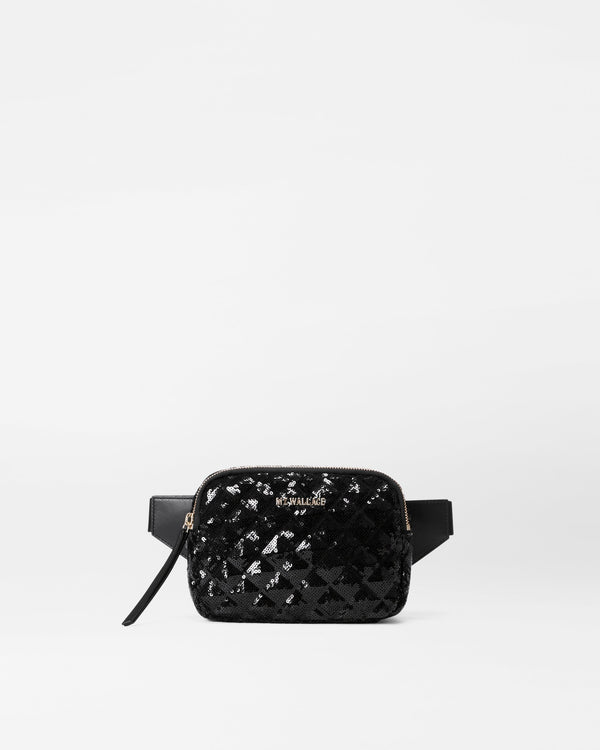 Black Sequin Madison Crossbody